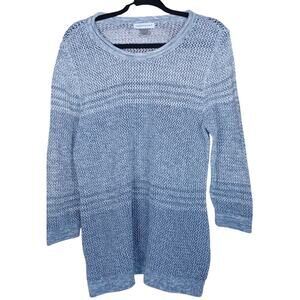 Christopher & Banks Women's Gray Ombre Knit Pullover Sweater Size Large Beachy